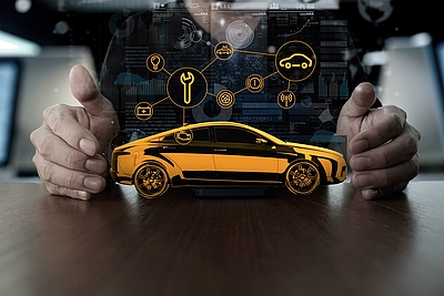 Die cloudbasierte Service- Plattform vAnalytics stellt Autohändlern und Werkstätten sowie Fahrern mobilitätsbezogene Dienste zur Verfügung. © Continental 